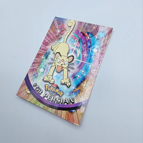 Pokemon 1999 TOPPS Persian #53 Blue Logo TV Animation Edition Card - Picture 2 of 4